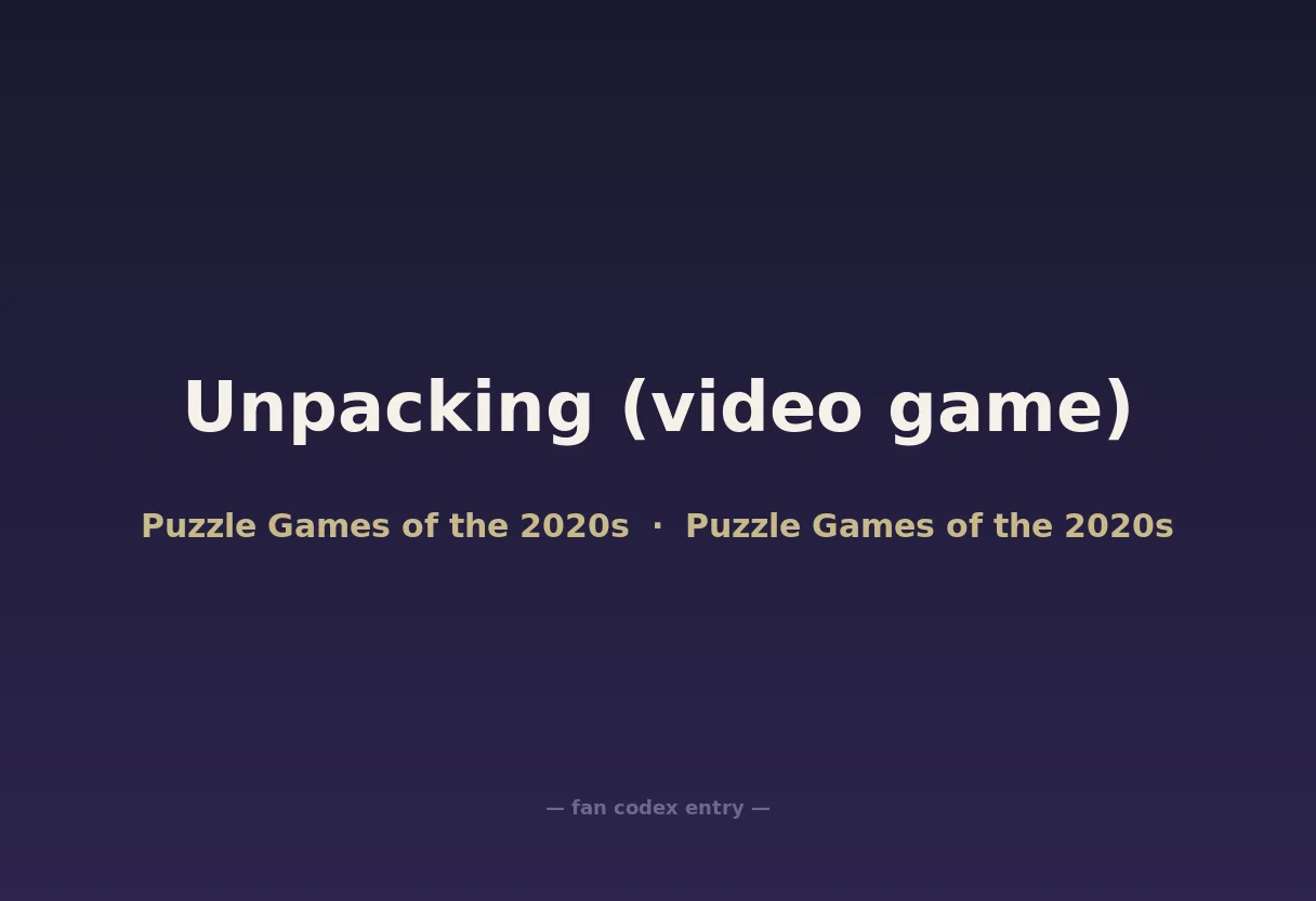 Unpacking (video game)