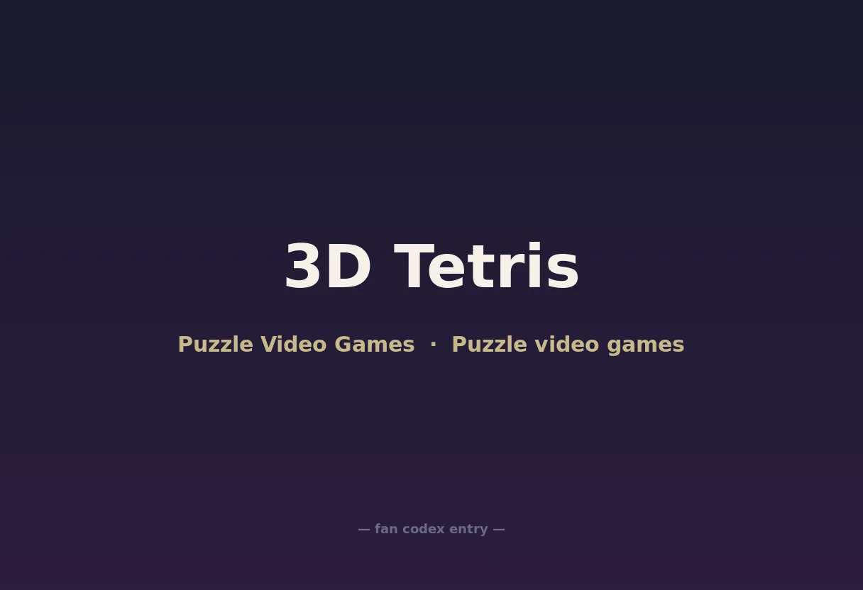 3D Tetris