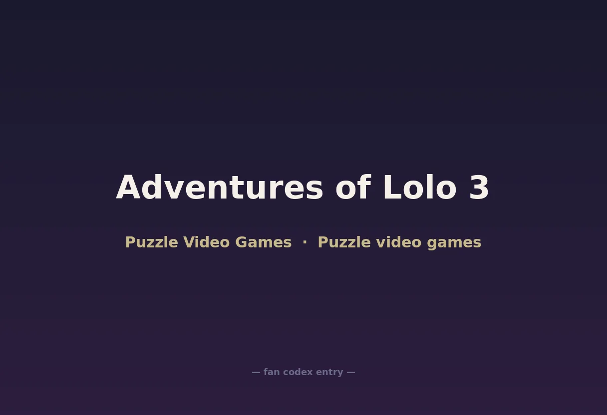 Adventures of Lolo 3
