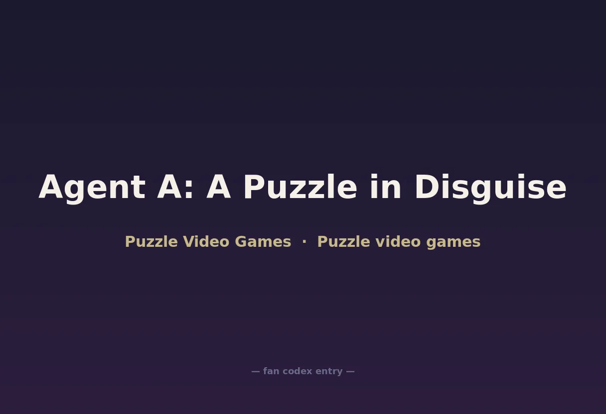 Agent A: A Puzzle in Disguise