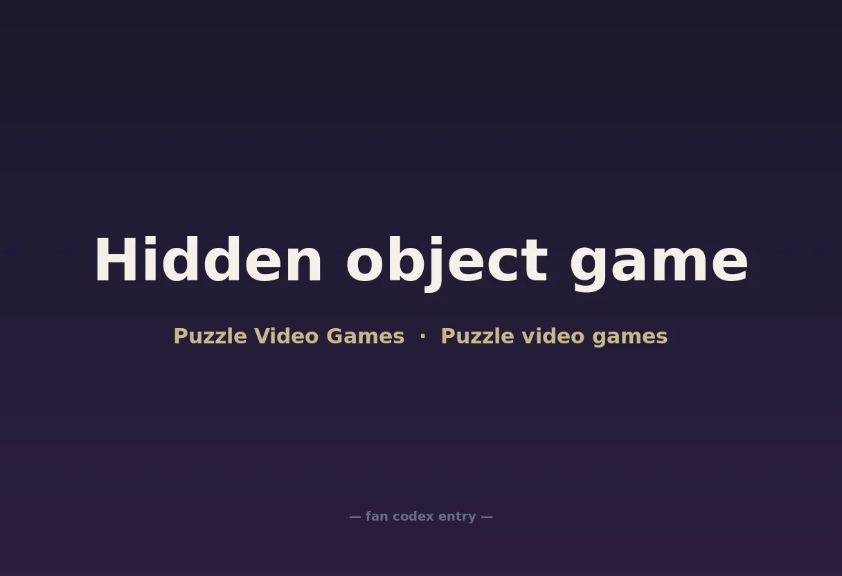 Hidden object game