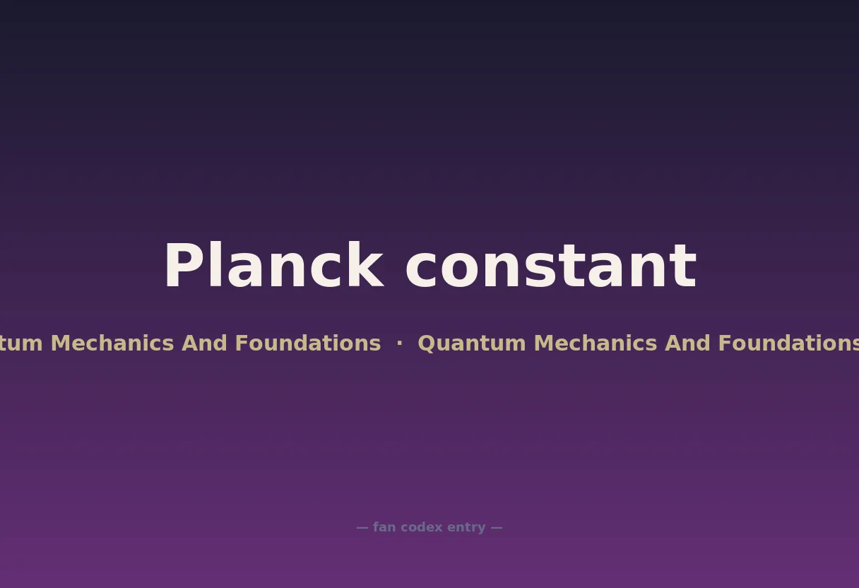 Planck constant