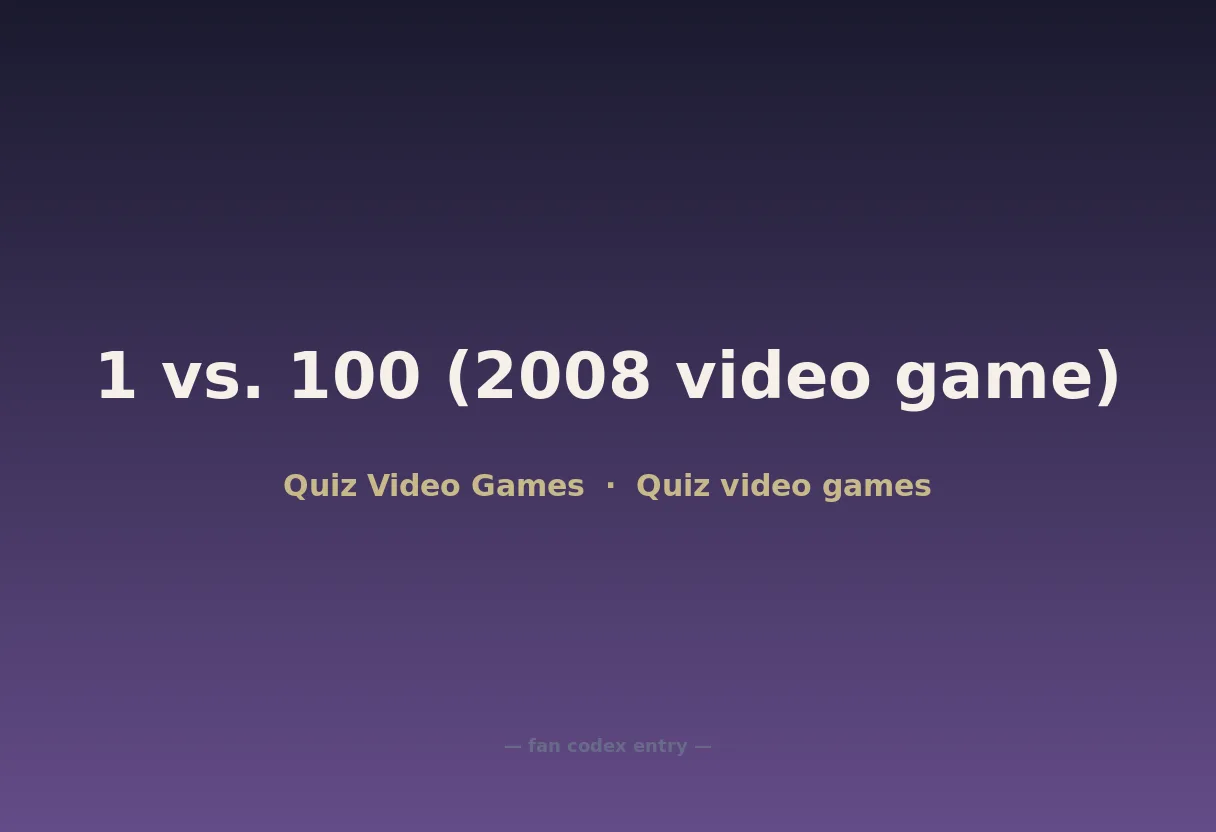 1 vs. 100 (2008 video game)