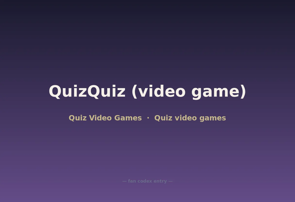 QuizQuiz (video game)