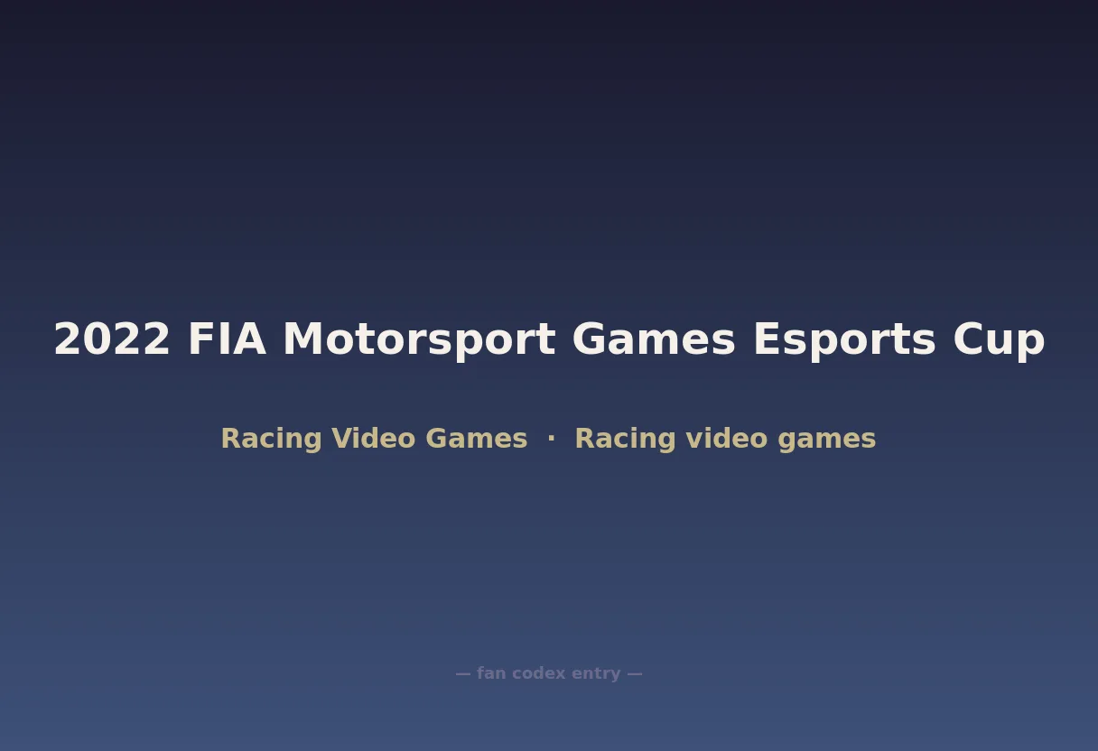 2022 FIA Motorsport Games Esports Cup