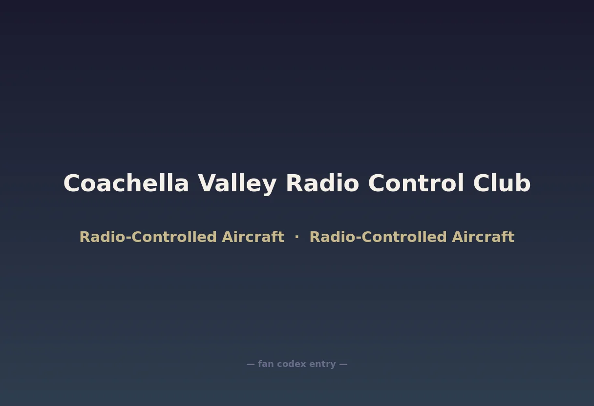 Coachella Valley Radio Control Club