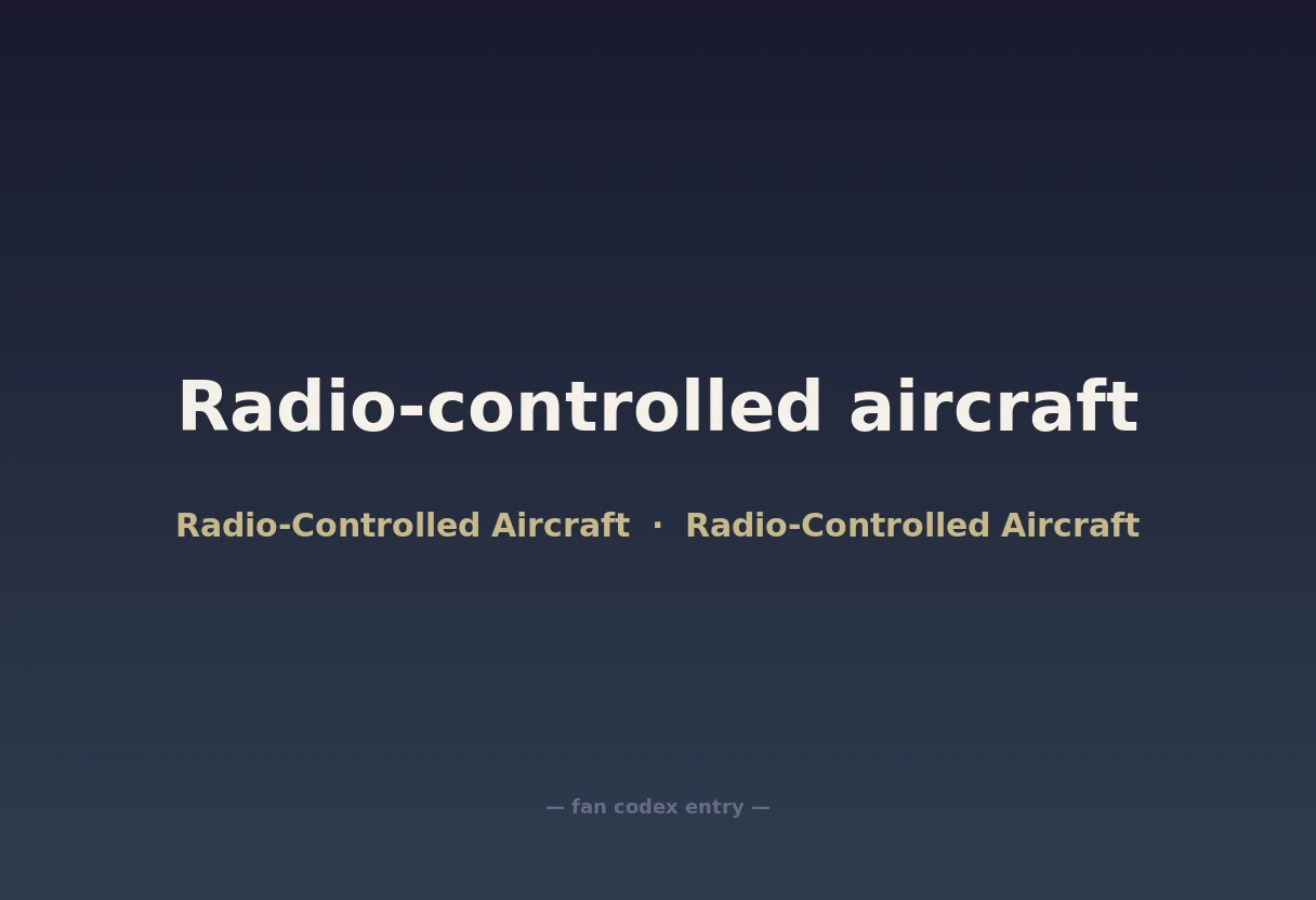 Radio-controlled aircraft