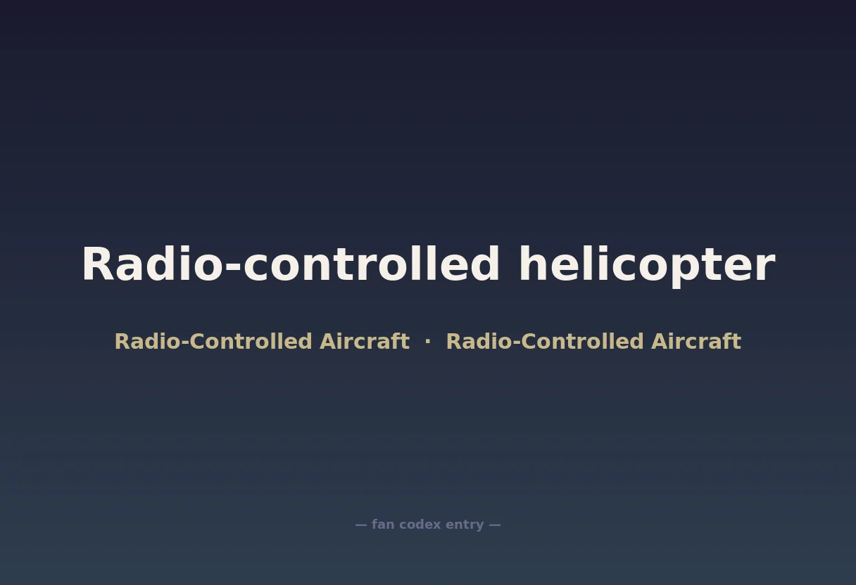 Radio-controlled helicopter