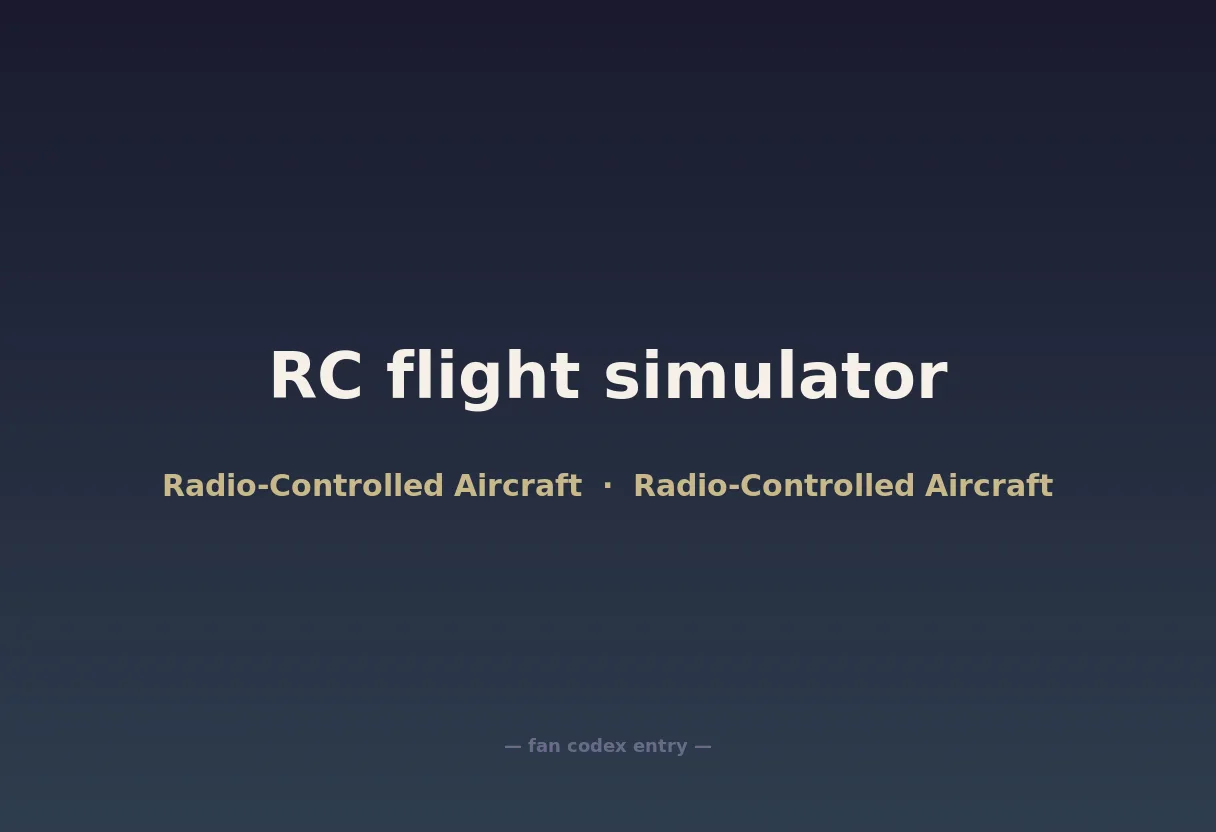 RC flight simulator