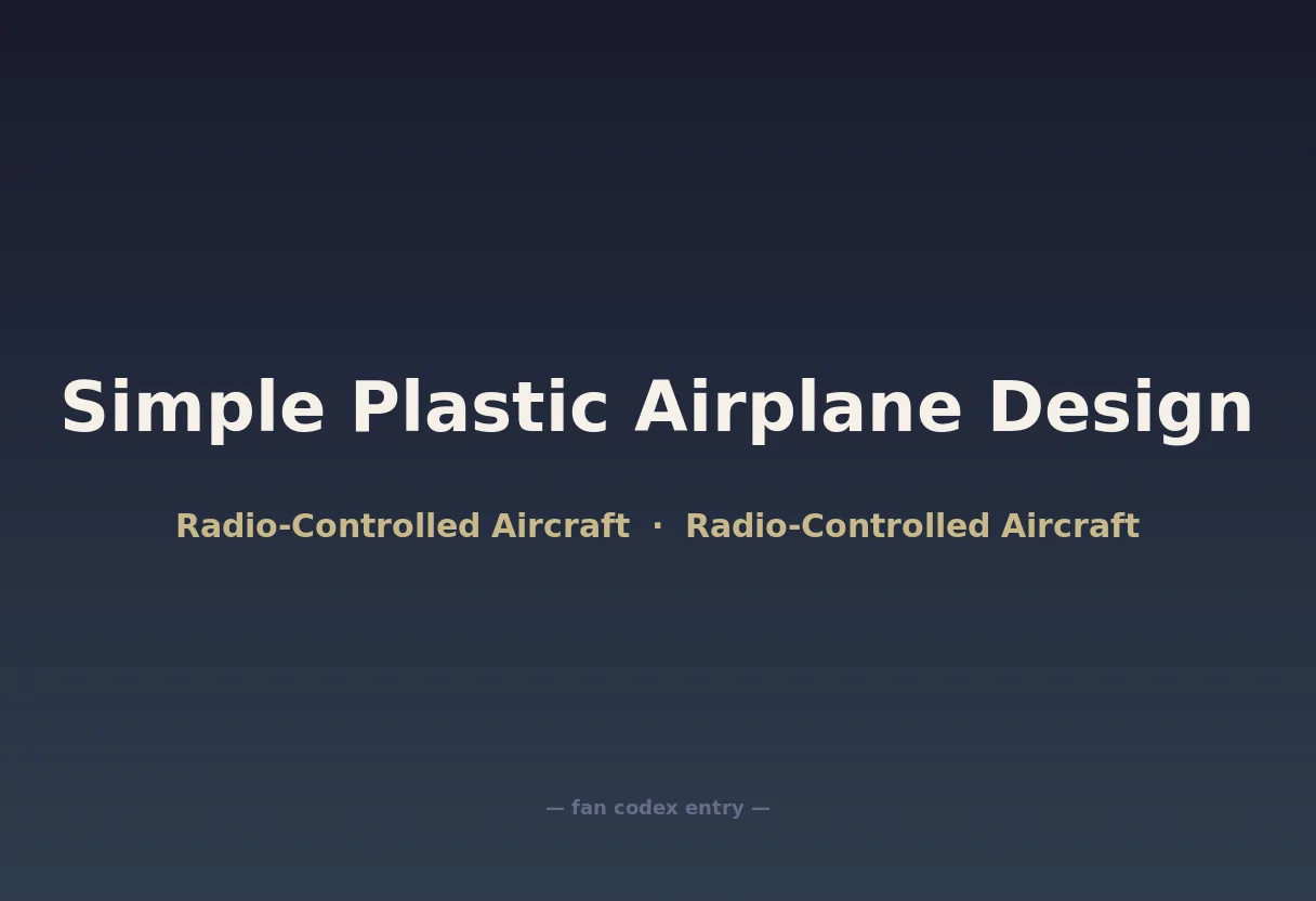 Simple Plastic Airplane Design