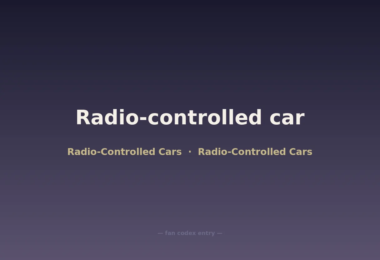 Radio-controlled car