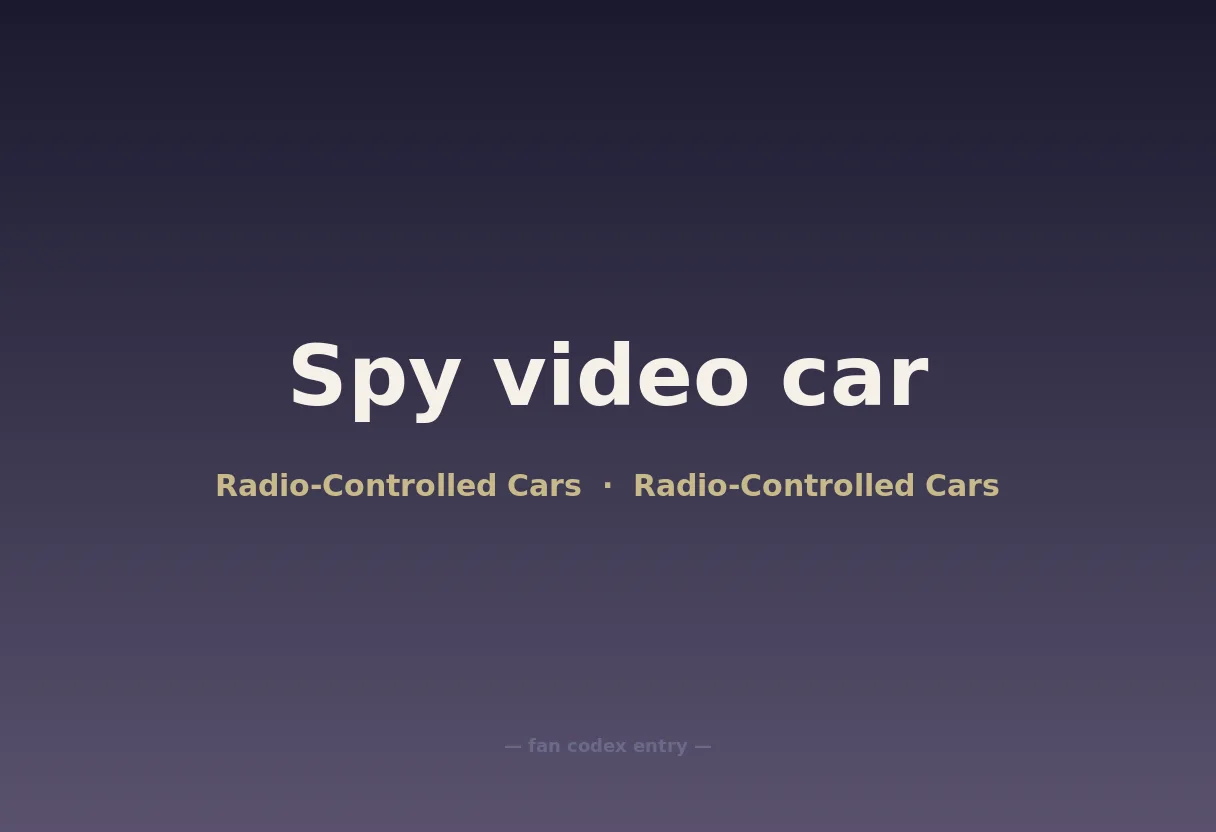 Spy video car