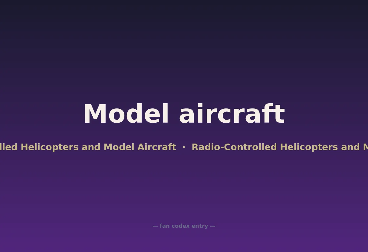 Model aircraft