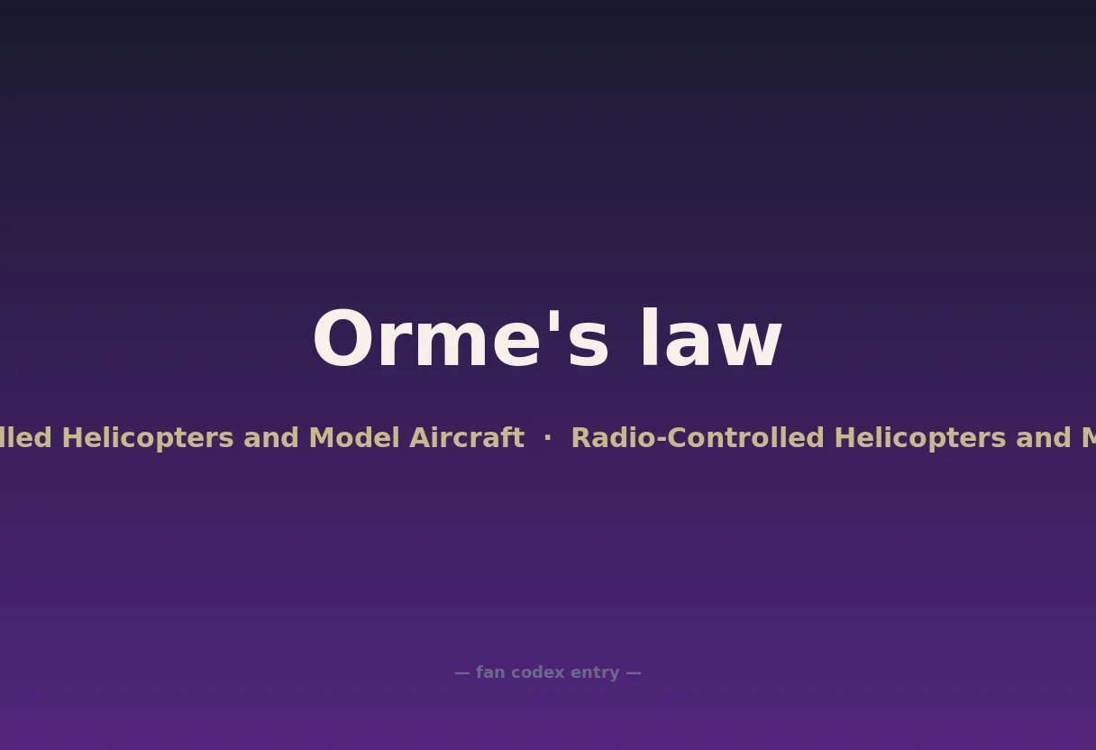 Orme's law
