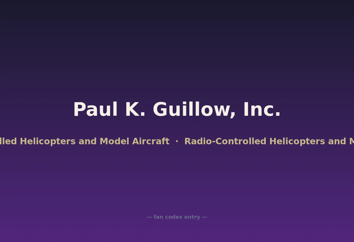 Paul K. Guillow, Inc.