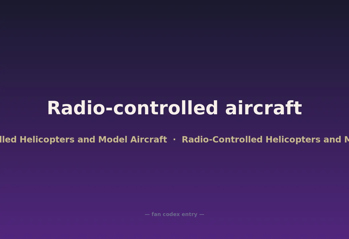 Radio-controlled aircraft