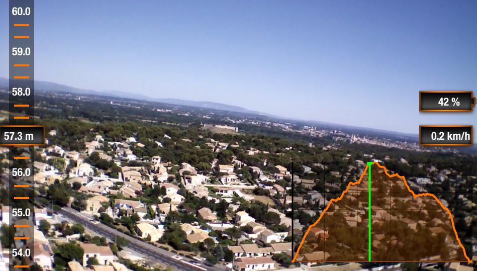 AR.Drone 2.0 flying over suburd in Avignon, France