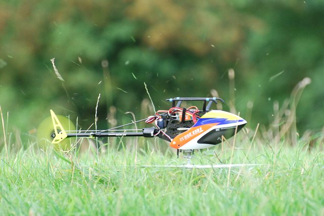 Align Trex 250 RC Helicopter flying inverted