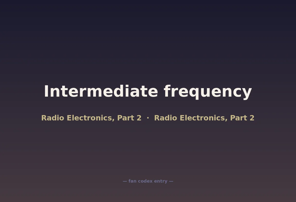 Intermediate frequency