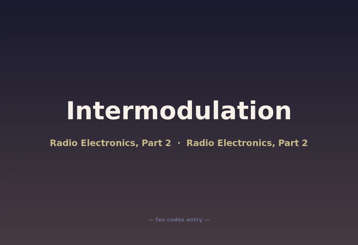Intermodulation