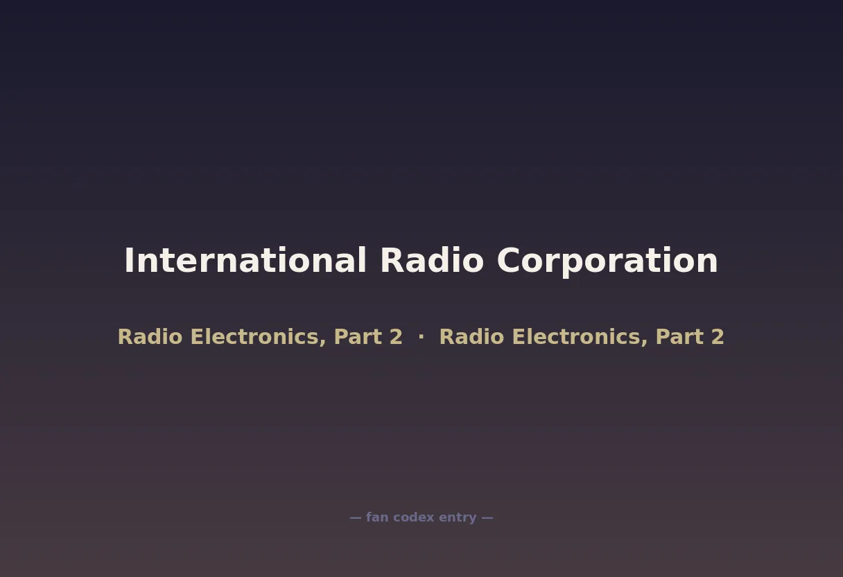 International Radio Corporation