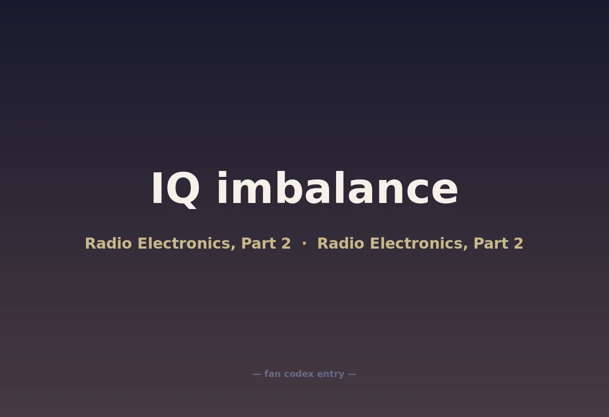 IQ imbalance