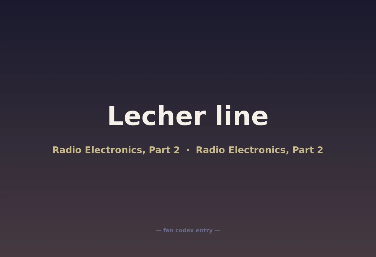Lecher line