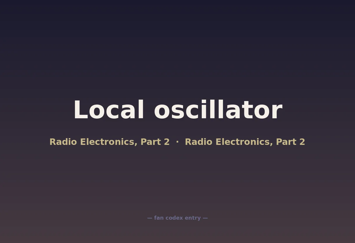 Local oscillator
