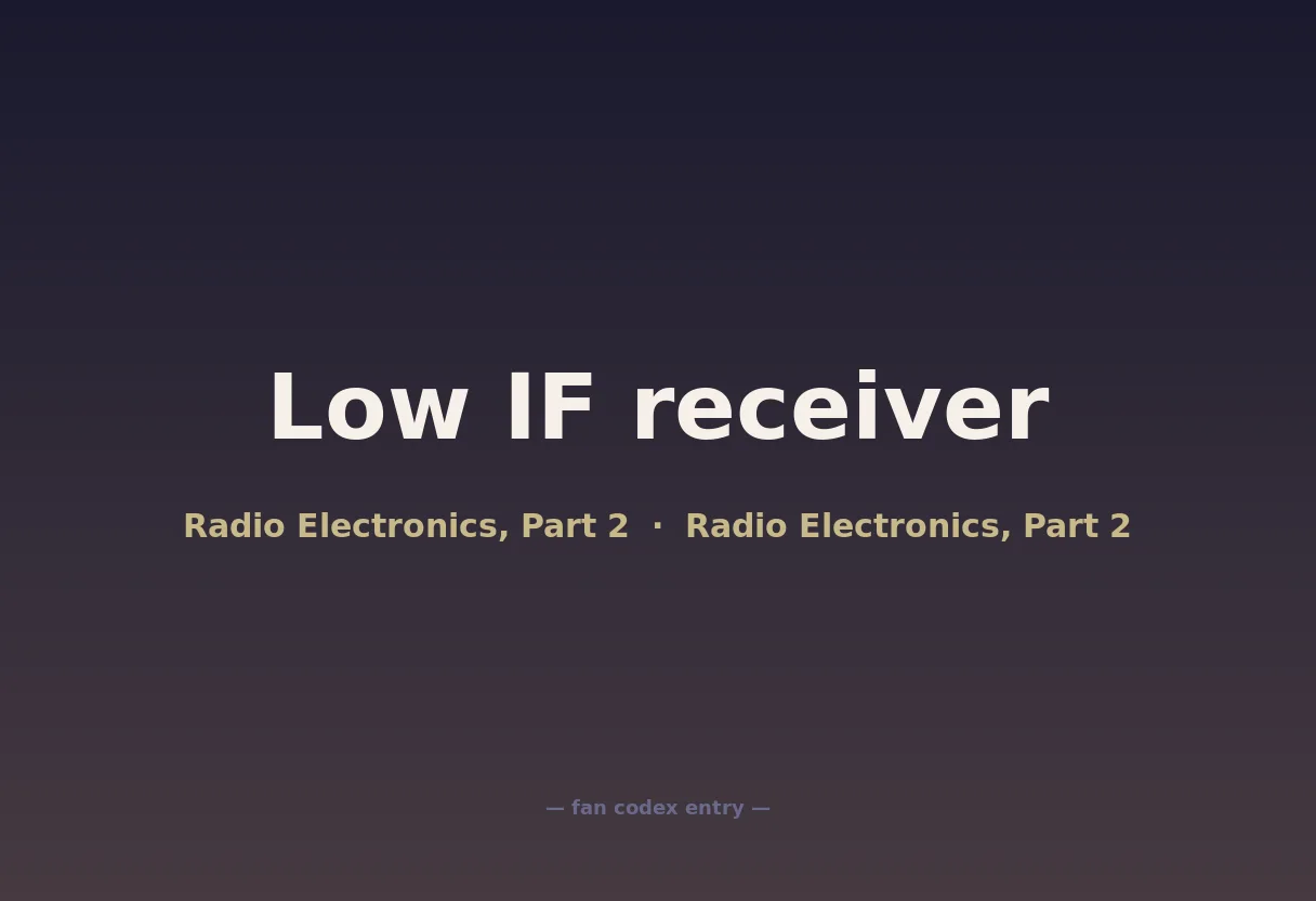 Low IF receiver