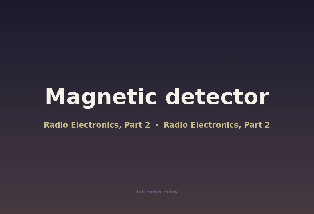 Magnetic detector