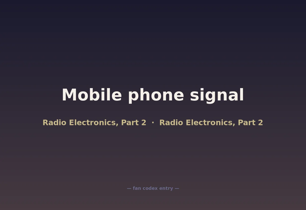 Mobile phone signal