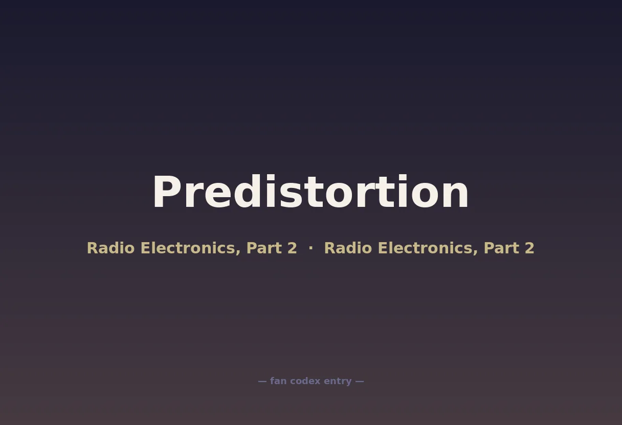 Predistortion