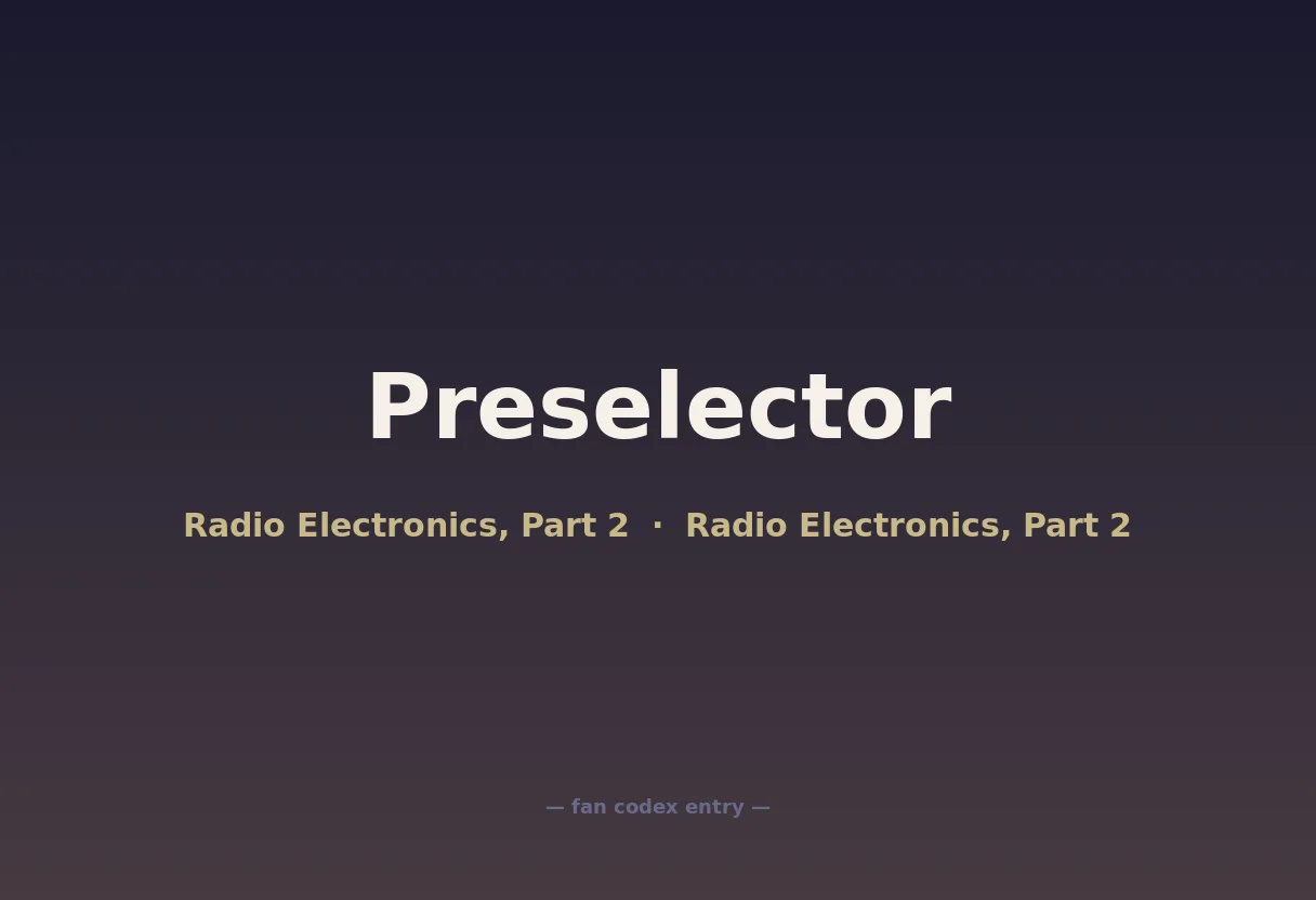 Preselector