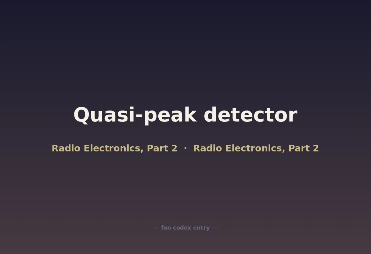 Quasi-peak detector