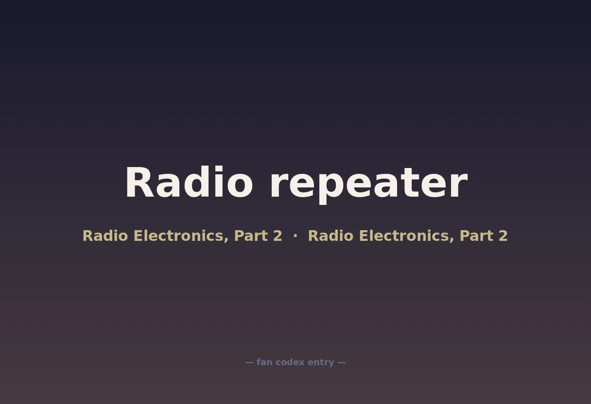 Radio repeater