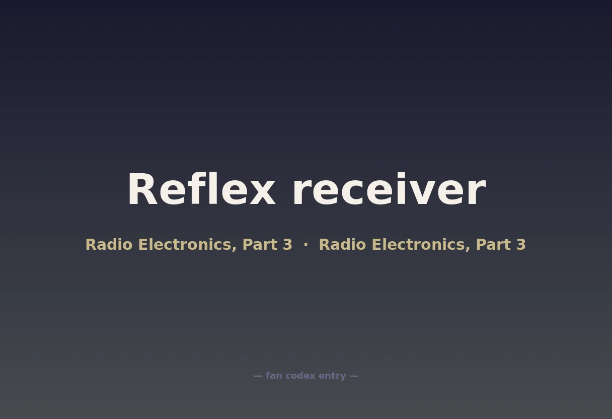 Reflex receiver