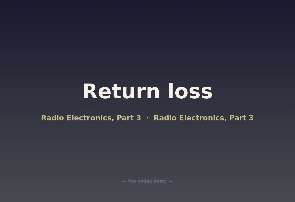 Return loss