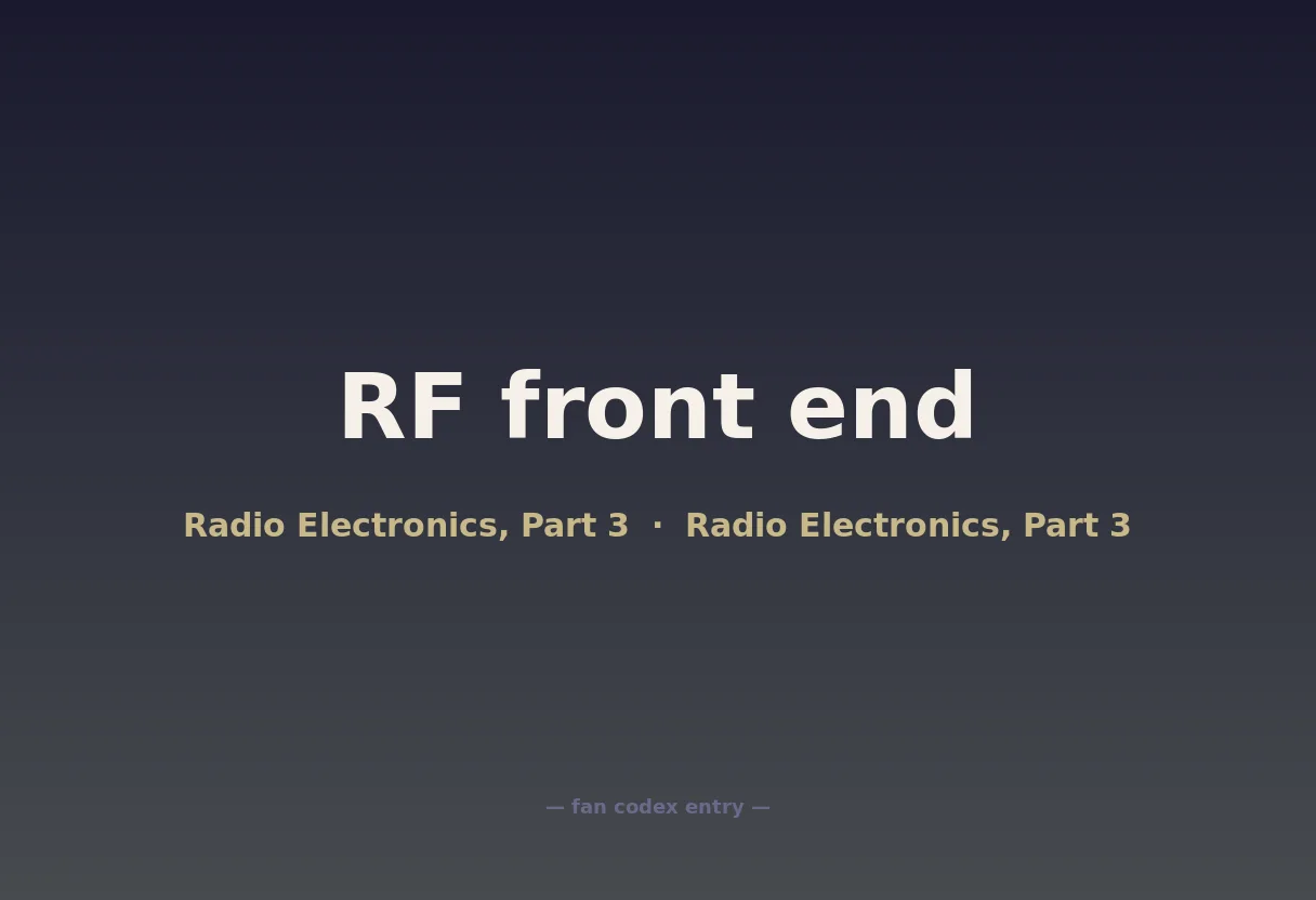 RF front end