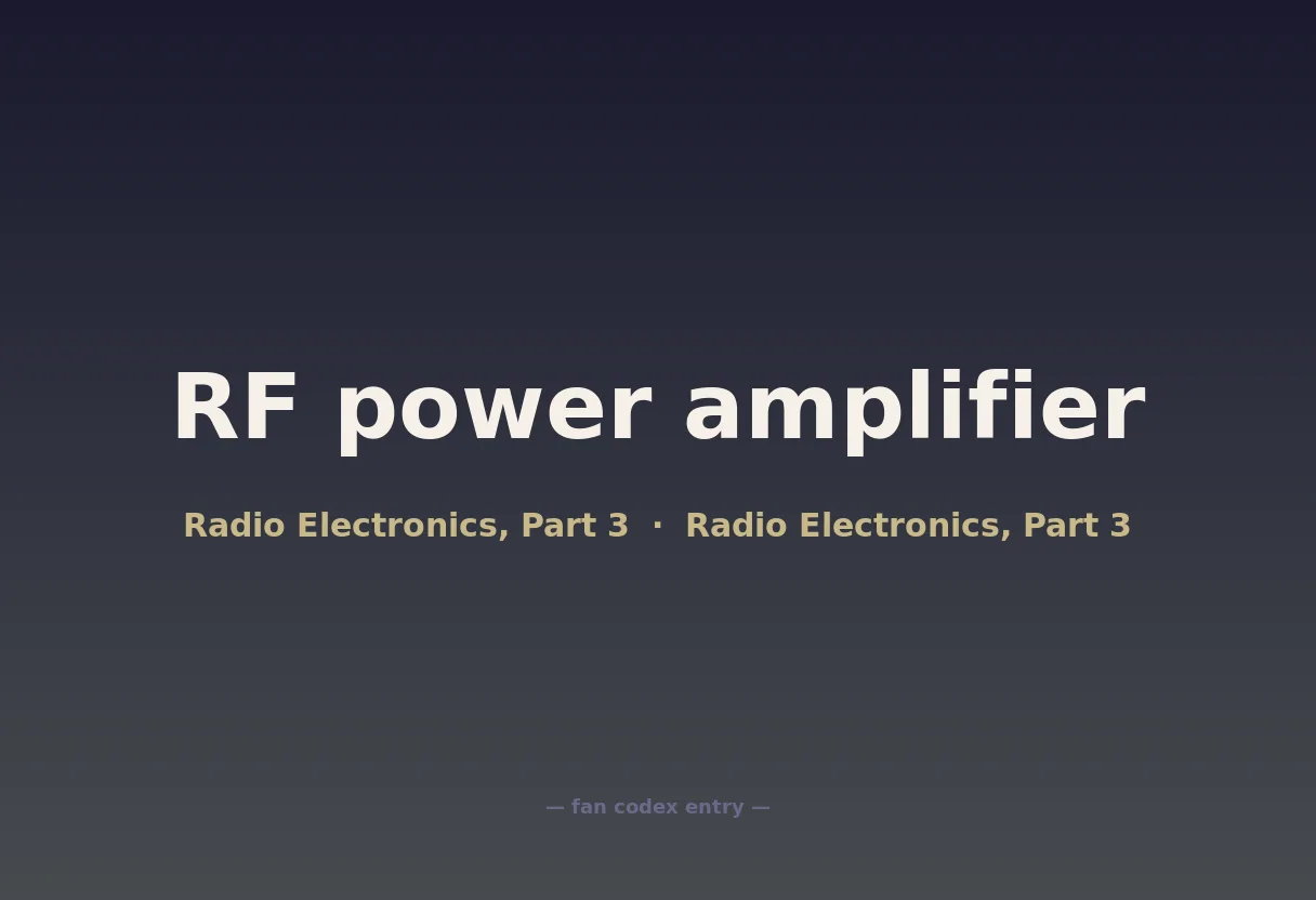 RF power amplifier