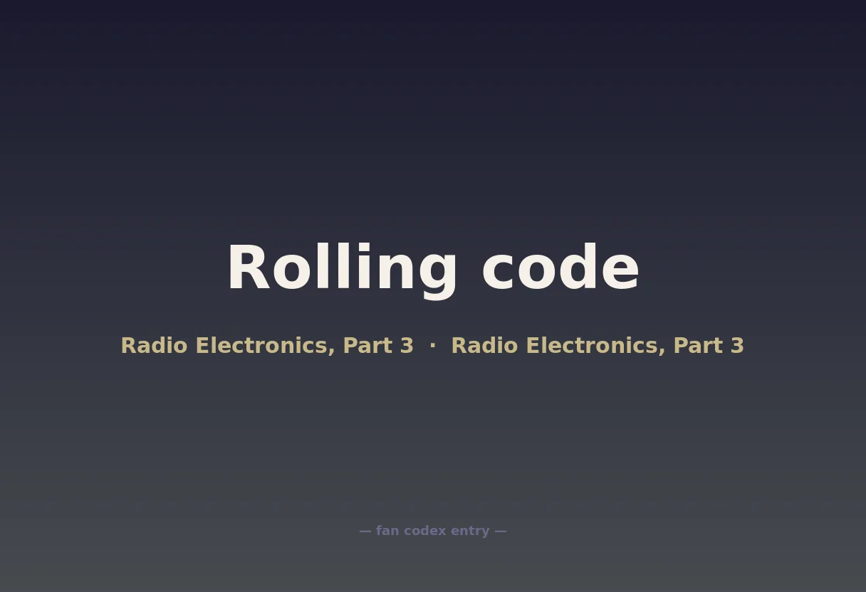 Rolling code