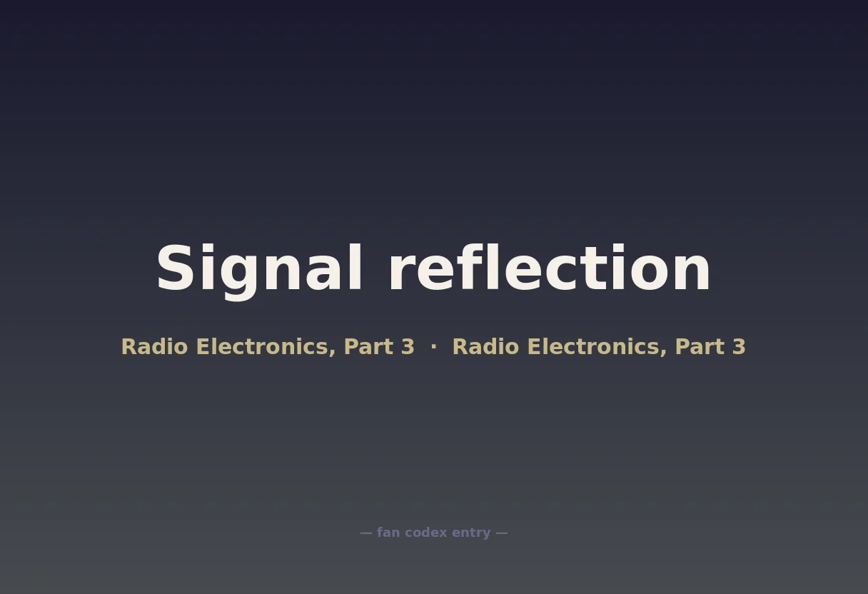 Signal reflection