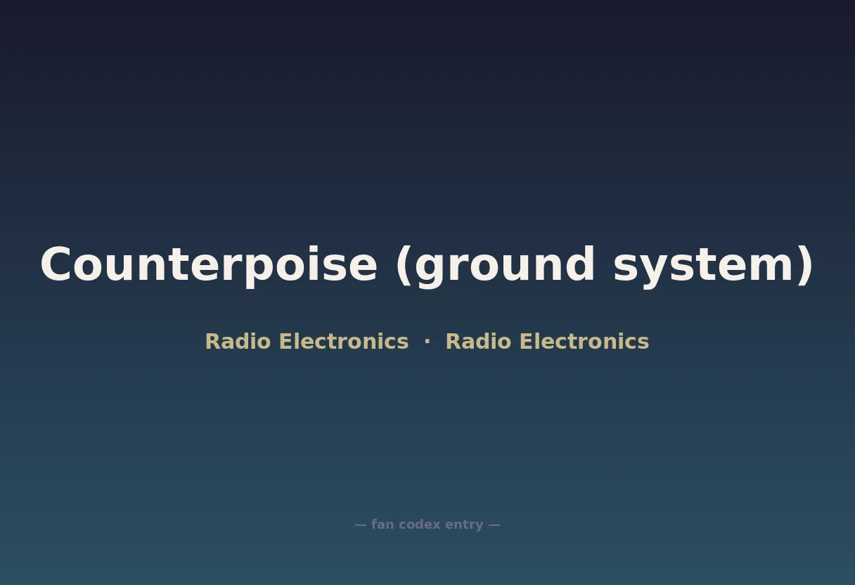 Counterpoise (ground system)