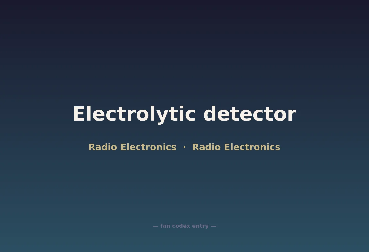 Electrolytic detector