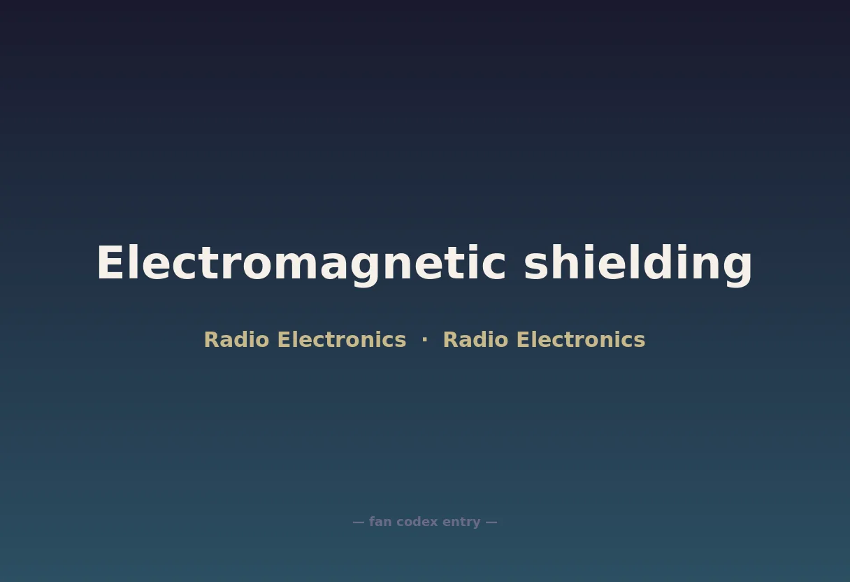 Electromagnetic shielding