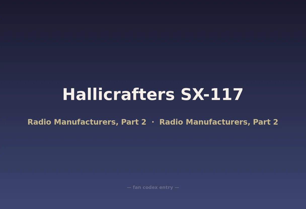 Hallicrafters SX-117
