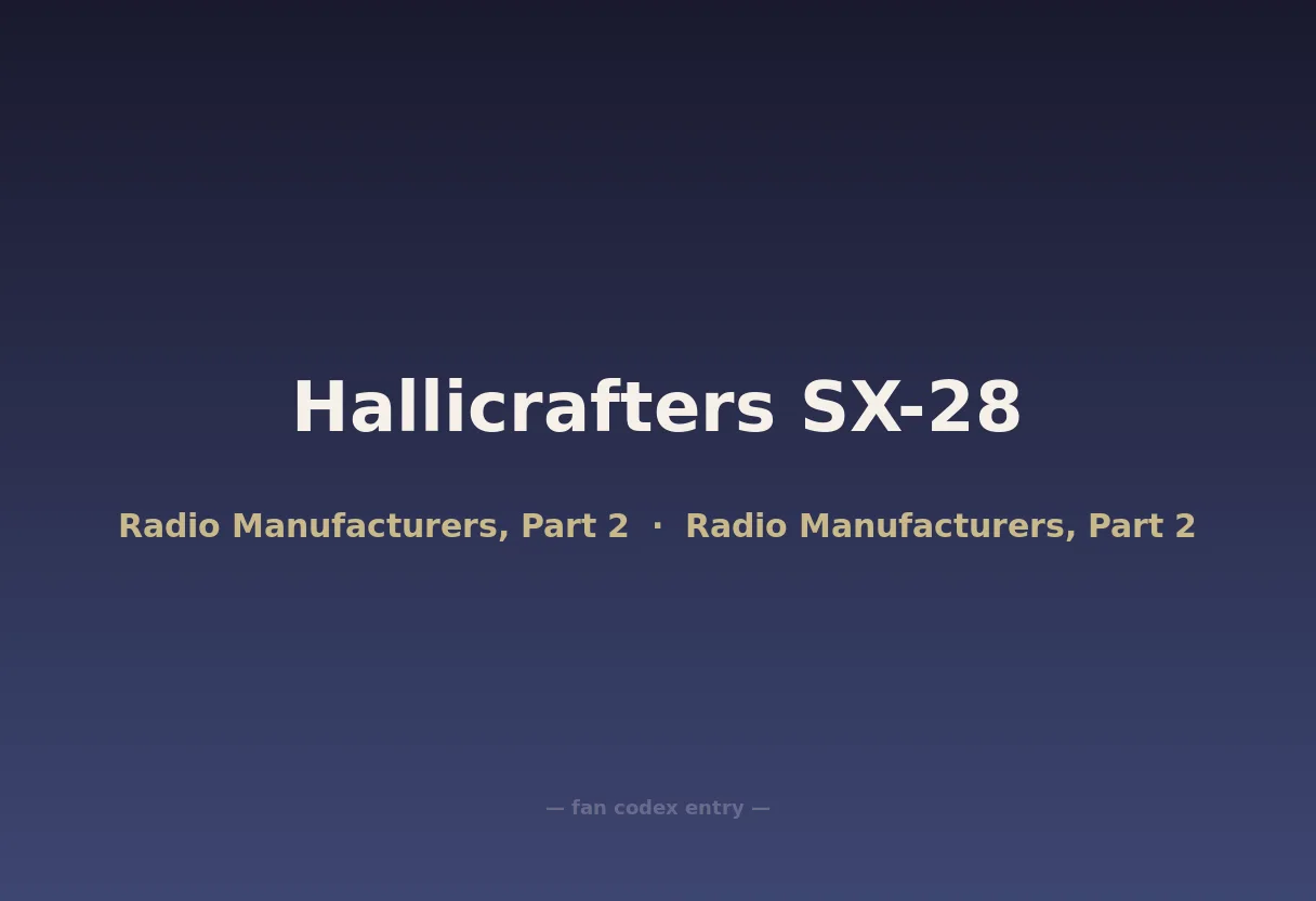 Hallicrafters SX-28
