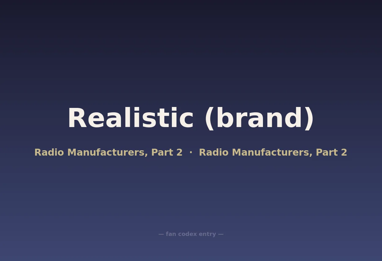 Realistic (brand)