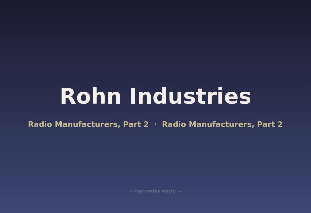 Rohn Industries