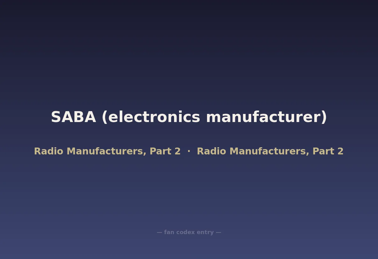 SABA (electronics manufacturer)