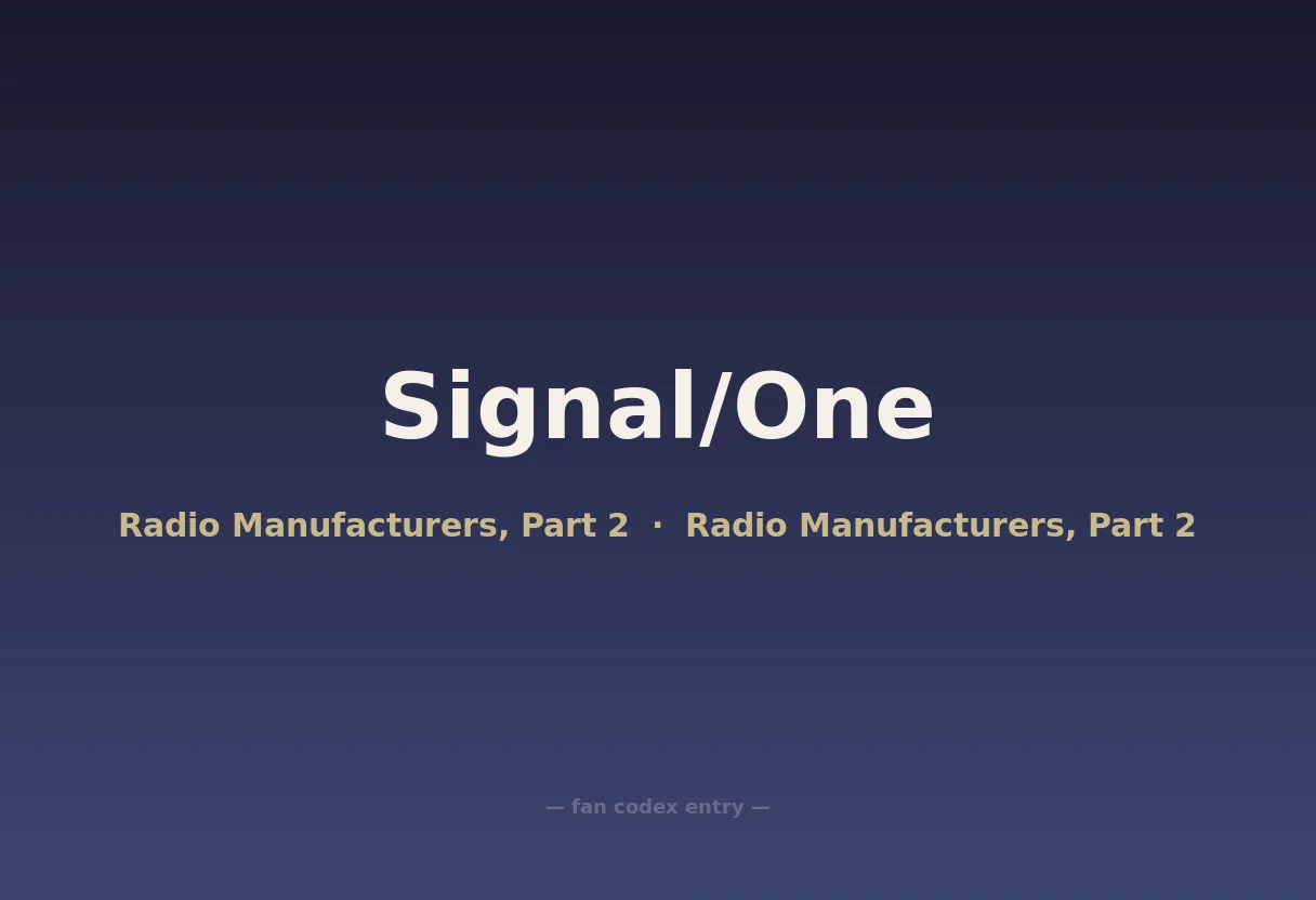 Signal/One